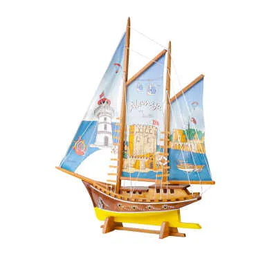 Alanya Themed Wooden Sailboat Model Ab2 - Standart - 2