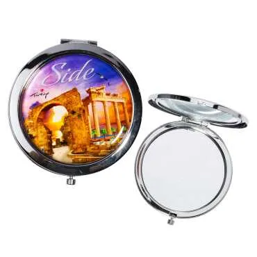 Side Themed Myros Metal Round Mirror 70x11 mm