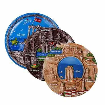 Side Themed Traditional Plaster Plate 15 cm - 2