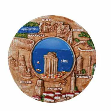 Side Themed Traditional Plaster Plate 15 cm - 5
