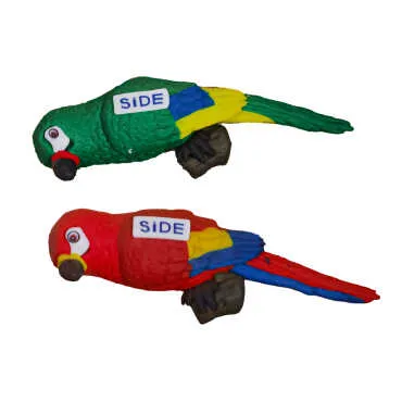 Side Themed Parrot Fimo Refrigerator Magnet - 2