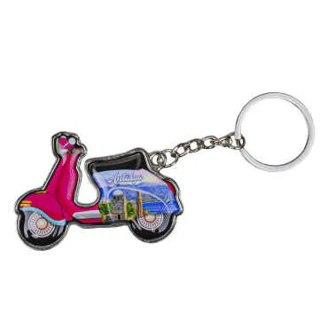 Antalya Themed Scooter Shaped Metal Keychain - 4