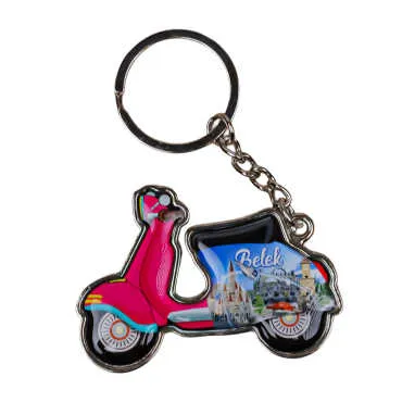 Belek Themed Scooter Shaped Metal Keychain - 3