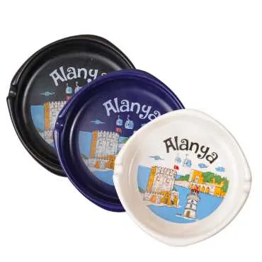 Alanya Themed Traditional Large Ashtray 100*40 mm - 2