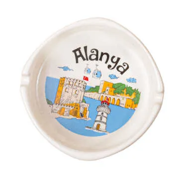 Alanya Themed Traditional Large Ashtray 100*40 mm - 4