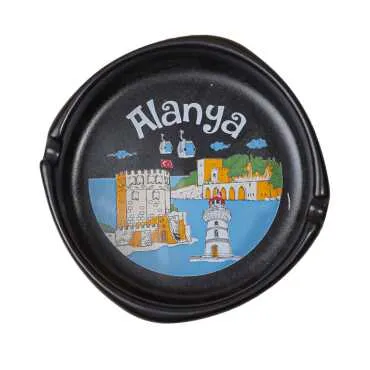 Alanya Themed Traditional Large Ashtray 100*40 mm - 5