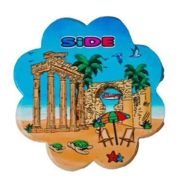 Side Themed UV Daisy Traditional Coaster 88 mm - 3