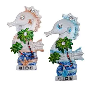 Side Themed Stone and Mother of Pearl Polyester Refrigerator Magnet - 2