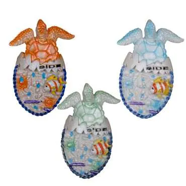 Side Themed Stone and Mother of Pearl Polyester Refrigerator Magnet - 5