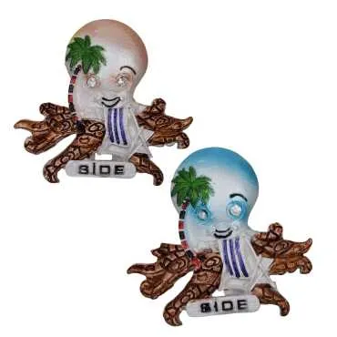 Side Themed Stone and Mother of Pearl Polyester Refrigerator Magnet - 10