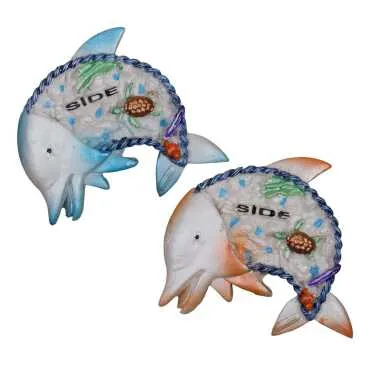 Side Themed Stone and Mother of Pearl Polyester Refrigerator Magnet