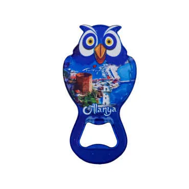 Alanya Themed UV Printed Owl Bottle Opener - 4