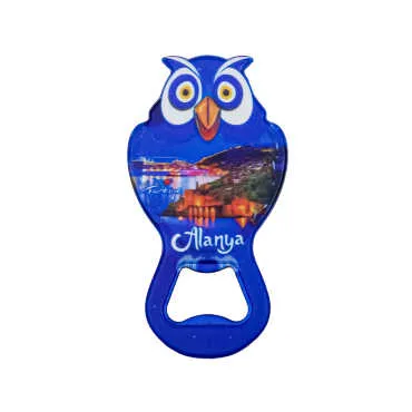 Alanya Themed UV Printed Owl Bottle Opener - 6