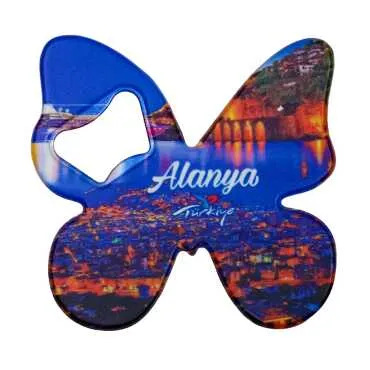 Alanya Temalı UV Baskılı Kelebek Açacak - 4