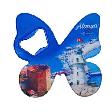 Alanya Temalı UV Baskılı Kelebek Açacak - 6