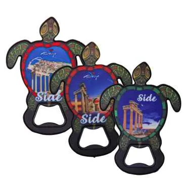 Side Themed UV Printed Turtle Bottle Opener - 2