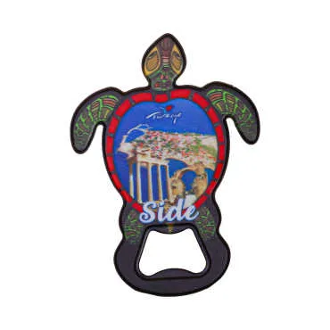 Side Themed UV Printed Turtle Bottle Opener - 3