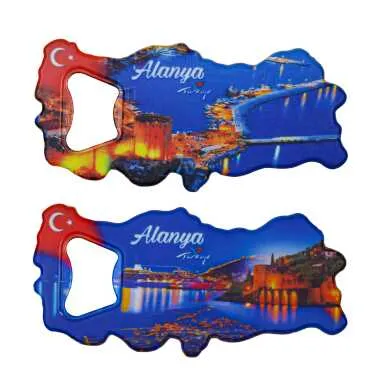 Alanya Themed UV Map Bottle Opener - 2