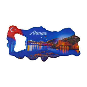 Alanya Themed UV Map Bottle Opener - 4
