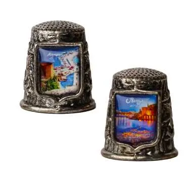 Alanya Themed Myros Metal Square Thimble 20x25 mm - 3