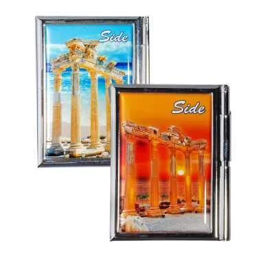 Side Themed Myros Metal Pen Holder Notepad 86x66x8 mm - 2