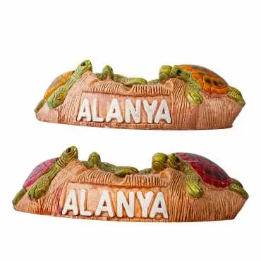 Alanya Temalı Alçı Dört Kaplumbağalı Küllük - 2