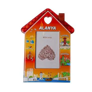 Alanya Themed Wooden House Shaped Photo Frame - 4