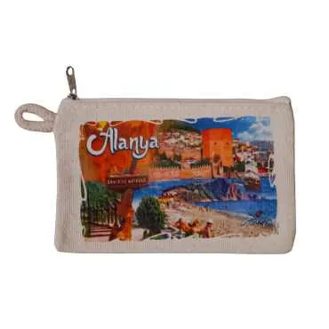Alanya Themed Canvas Wallet - 5