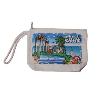Side Themed Digital Print Canvas Wallet 145x20 cm - 4