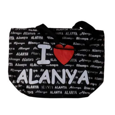 Alanya Themed Heart Beach Bag - 4