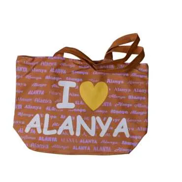 Alanya Themed Heart Beach Bag - 5