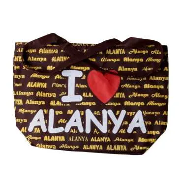 Alanya Themed Heart Beach Bag - 8