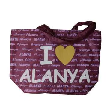 Alanya Themed Heart Beach Bag - 10