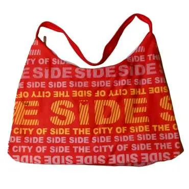 Side Themed Beach Bag with Heart Design - 4