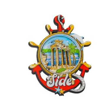 Side Themed 3D Picture Wooden Refrigerator Magnet - 6