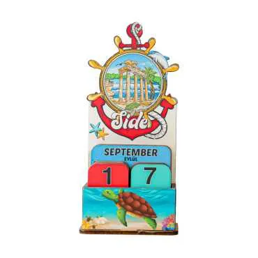 Side Temalı Myros Ahşap Masa Takvimi - 3