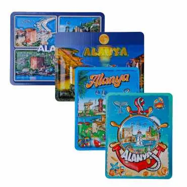 Alanya Themed Embossed PVC Refrigerator Magnet 70x90 mm - 2