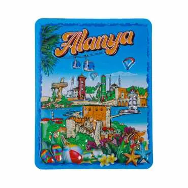 Alanya Themed Embossed PVC Refrigerator Magnet 70x90 mm - 3