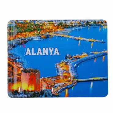Alanya Themed Embossed PVC Refrigerator Magnet 70x90 mm - 5