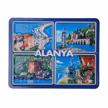 Alanya Themed Embossed PVC Refrigerator Magnet 70x90 mm - 7