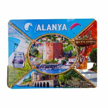 Alanya Themed Embossed PVC Refrigerator Magnet 70x90 mm - 8
