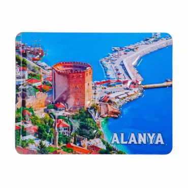 Alanya Themed Embossed PVC Refrigerator Magnet 70x90 mm - 9