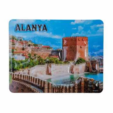 Alanya Themed Embossed PVC Refrigerator Magnet 70x90 mm - 11
