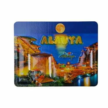 Alanya Themed Embossed PVC Refrigerator Magnet 70x90 mm - 12