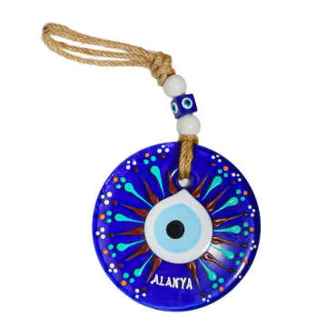 Alanya Themed Mandala Glass Evil Eye Wall Ornament 22 cm - 15