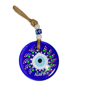 Alanya Themed Mandala Glass Evil Eye Wall Ornament 22 cm - 4