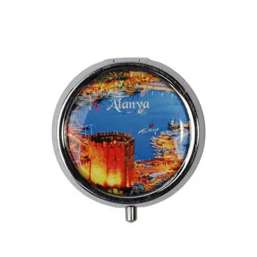 Alanya Temalı Myros Yuvarlak Hap Kutusu 50x15 mm - 5