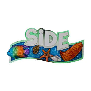 Side Themed Transparent Polyester Refrigerator Plate Magnet - 5
