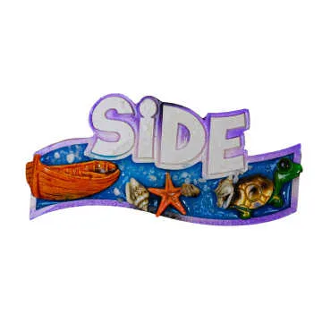 Side Themed Transparent Polyester Refrigerator Plate Magnet - 7