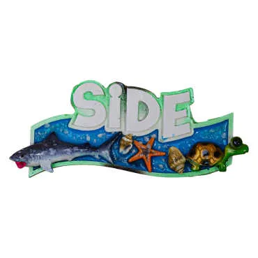 Side Themed Transparent Polyester Refrigerator Plate Magnet - 8